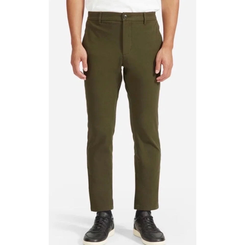 Everlane Uniform Performance Chino Slim Fit Olive Green Mens NWT‎ Classic 32X32